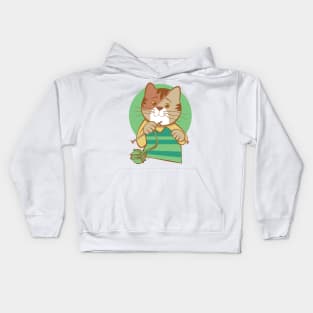 Knitting Calico Kitty Kids Hoodie